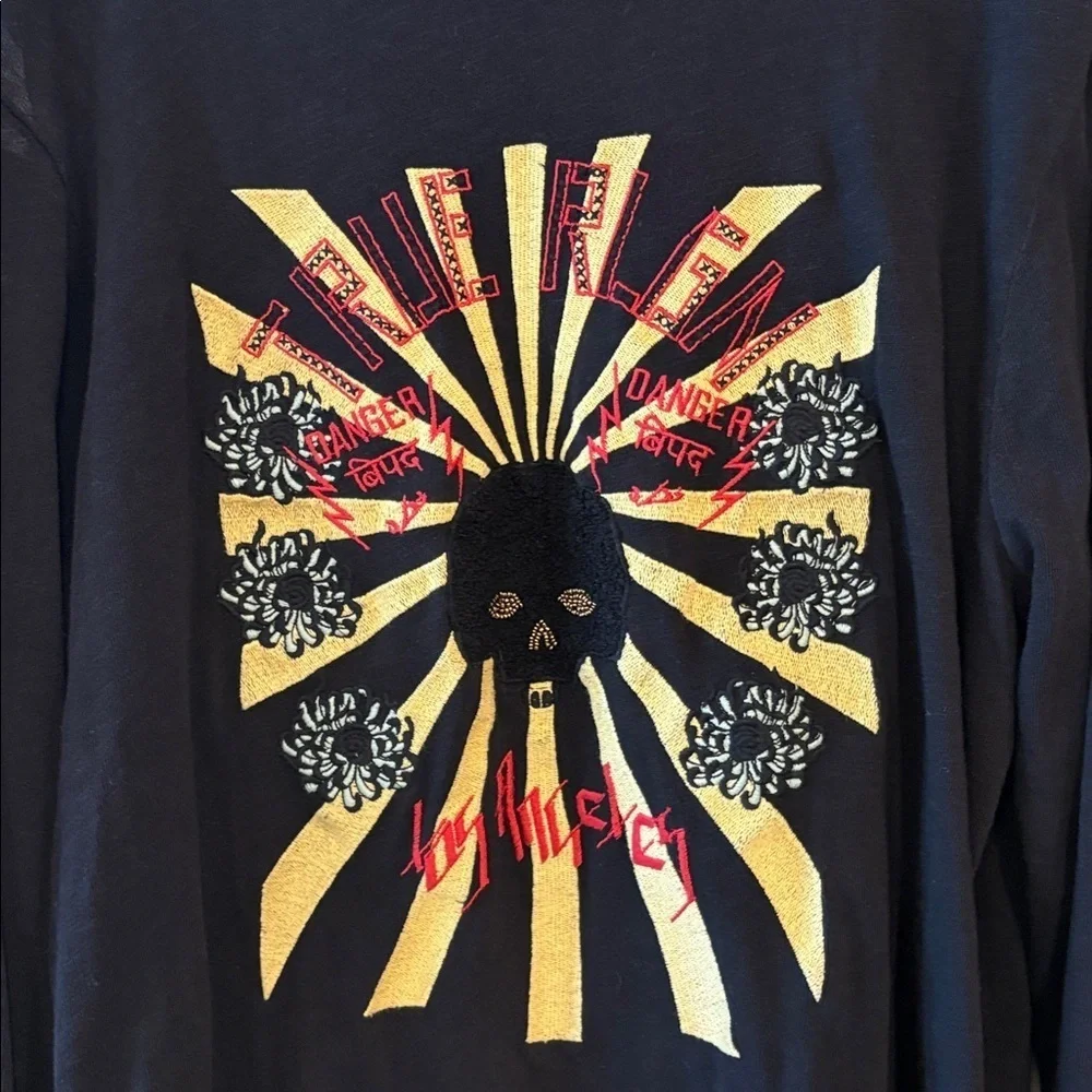 True Religion Rising Sun  Long Sleeve Thermal Shirt Size XL